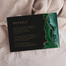 Detalhes de Casamento Escuro Verde Esmeralda Ágata