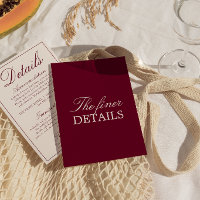 Detalhes de casamento Fancy Burgundy Cream Old Mon