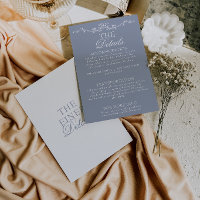 Detalhes de Casamento Floral Boho Azul Empoeirado