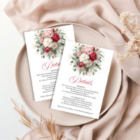 Detalhes de Casamento Floral Boho Burgundy Blush