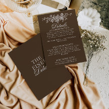 Detalhes de Casamento Floral Boho de Chocolate Mar