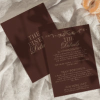 Detalhes de Casamento Floral Boho Marrom Chocolate
