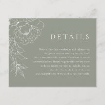 Detalhes de casamento floral em arte linear branca