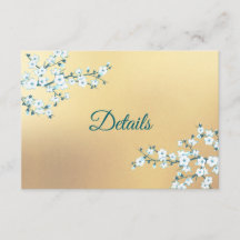 Detalhes de Casamento Floral Ouro Branco