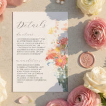 Detalhes de Casamento Floral Pintado com Romântico