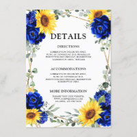 Detalhes de Casamento Geométrico com Girassol Azul