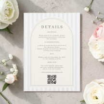 Detalhes de Casamento Listrados de Azul e Verde Sa
