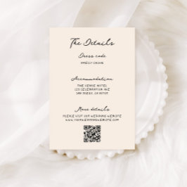 Cartão De Informações Detalhes de Casamento Manuscrito De Forma Manuscri