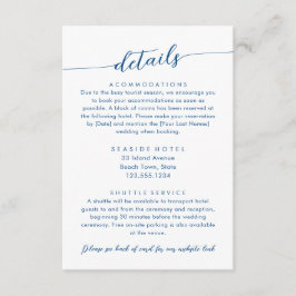 Cartão De Informações Detalhes de Casamento Moderno em Kennebunkport Inf