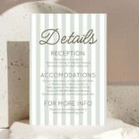 Detalhes de Casamento Modernos com Listras de Sage