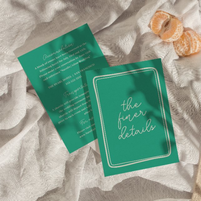 Cartão De Informações Detalhes de casamento modernos retrô coloridos fei (Criador carregado)