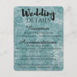 Cartão De Informações Detalhes de casamento personalizáveis/ INSERIR CAR