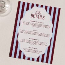 Detalhes de Casamento Retro Azul e Borgonha