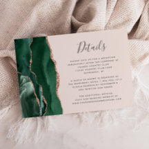 Detalhes de Casamento Rosa Dourada Ágata Esmeralda