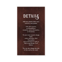 Detalhes de Casamento Rústico Marrom Borgonha Escu