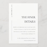 Detalhes de Casamento Tipografia Minimal Preta e B