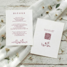 Detalhes de Casamento Vermelho Borgonha Floral Fra