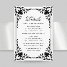 Detalhes de Casamento Vintage Preto e Branco Monoc