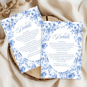 Cartão De Informações Detalhes de celebração de casamento com rosas em t