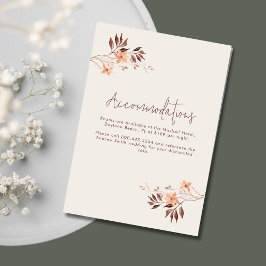 Cartão De Informações Detalhes de Hospedagem Boho de Flores Silvestres