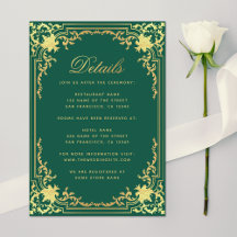 Detalhes de Noiva Vintage Esmeralda em Ouro Falso