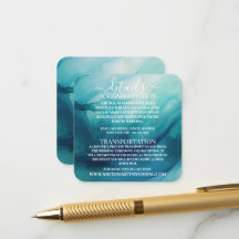 Detalhes de Ondas de Aquarela Azul Teal Personaliz