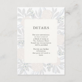 Cartão De Informações Detalhes de Rosas Creme