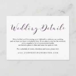 Cartão De Informações Detalhes de Script Adoráveis | CASAMENTOS