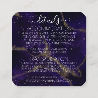 Cartão De Informações Detalhes de Tinta Alcoólica Veia Ouro Roxo Persona