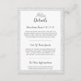 Cartão De Informações Detalhes/Direções Modernas Da Folha Botânica Da Pr