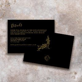 Cartão De Informações Detalhes do Barroco Elegante Chinoiserie Vintage B