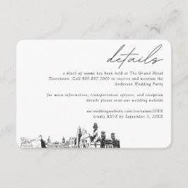 Cartão De Informações Detalhes do Bloco de Quartos do Hotel St Augustine