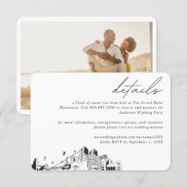 Cartão De Informações Detalhes do Bloco do Hotel Albuquerque Wedding