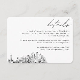 Cartão De Informações Detalhes do Bloco do Hotel Baltimore Wedding