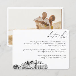 Cartão De Informações Detalhes do Bloco do Hotel Seattle Wedding