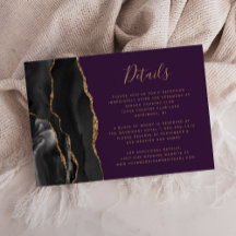 Detalhes do Casamento Ágata Dourada Preta Roxa Pro