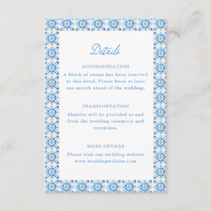 Cartão De Informações Detalhes do Casamento Amalfi Dolce Vita Itália