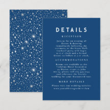 Detalhes do Casamento Azul Celestial Starry Night