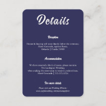 Detalhes do Casamento Azul Meia-Noite