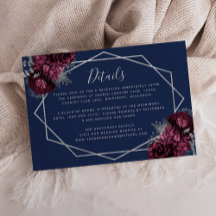 Detalhes do Casamento Azul Naval com Floral Prata 