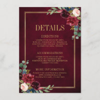 Detalhes do Casamento Azul Naval Dourado Floral Bo