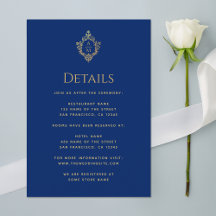Detalhes do Casamento Azul Royal Monograma com Cri