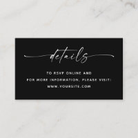 Detalhes do Casamento Black Tie + Código QR | Mini