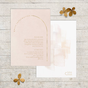 Cartão De Informações Detalhes do Casamento Boho Oasis Blush ID959