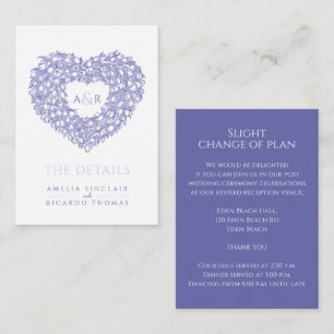 Cartão De Informações Detalhes do casamento buquê de tulipa monograma br