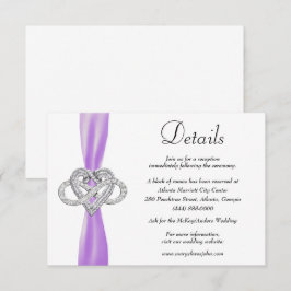 Cartão De Informações Detalhes do Casamento Cardíaco com Infinidade de F