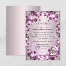 Detalhes do Casamento Chic Floral de Trendy Purple