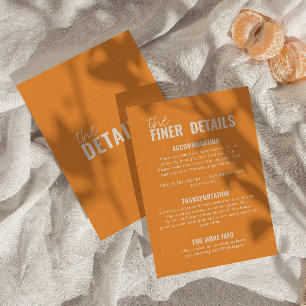 Cartão De Informações Detalhes do Casamento Colorido Clássico Moderno