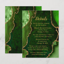 Detalhes do Casamento com Ágata Verde e Dourada