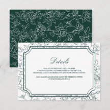 Detalhes do Casamento com Arte de Linha Verde Esme